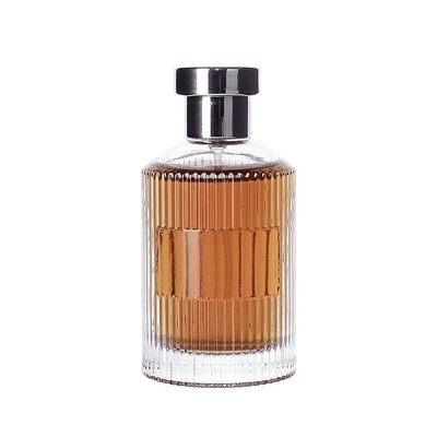 10ml100ml inclinó la botella de perfume de cristal avanzada de la botella de perfume del espray fino de la raya del hombro