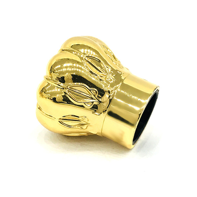 Cápsulas de lujo de encargo de perfume del aluminio de Zamak del color oro