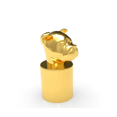 Cápsulas de encargo de perfume de Fasion ISO 9001 del oro de la cabeza de perro