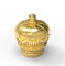 La nueva corona de la cápsula de perfume del diseño del color oro forma el material de Zamak