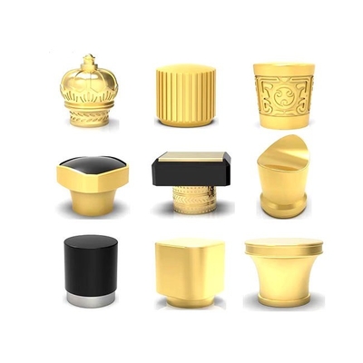 Tapa de lujo modificada para requisitos particulares única de la botella de perfume de la resina, casquillo de encargo del perfume del metal