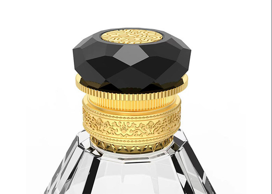 cubierta de lujo de la botella de perfume de Zamac de la aleación del cinc del metal del oro del 15Mm con el logotipo