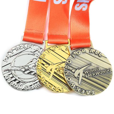 Maratón del premio del oro de la aleación 3D del cinc del OEM que funciona con la medalla de encargo del deporte del metal