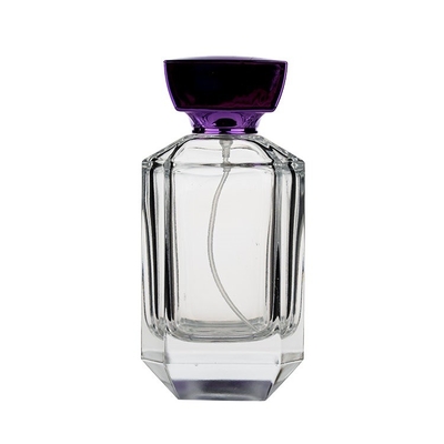 Diseño libre modificado para requisitos particulares de la botella de perfume de Logo Luxury Clear Glass Empty