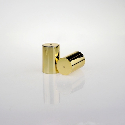 Casquillo plástico del perfume de la botella de lujo alrededor del oro ULTRAVIOLETA para el desinfectante de la loción