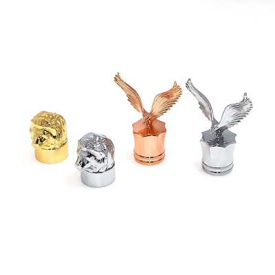 comprar El oro plateó el arreglo para requisitos particulares de empaquetado cosmético de los casquillos del perfume de Zamak online manufacture