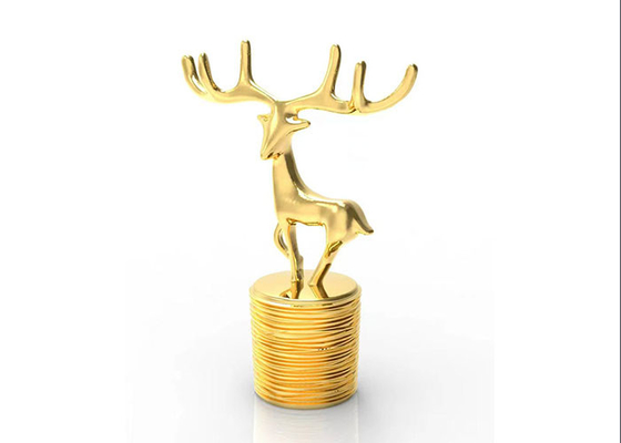 comprar Los ciervos diseñan la aleación Zamac de lujo del cinc del metal del oro de la cubierta el 15Mm de la botella de perfume creativo online manufacture