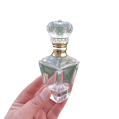 comprar Botella de vidrio de lujo de lujo del perfume del diseño de las aduanas 55ml con el rociador del casquillo de la bomba online manufacture