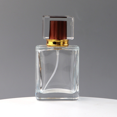 comprar Botella separada de la muestra de los cosméticos de la botella de perfume del cuadrado del punto de la botella de la cubierta del espray del viaje de acrílico de cristal transparente de la prensa online manufacture