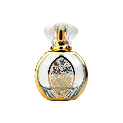 comprar La botella de perfume 50ML electrochapó la botella de perfume redonda tallada ULTRAVIOLETA de perfume de la botella de perfume de la botella de alto grado del espray online manufacture