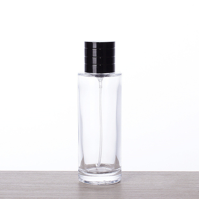 comprar la multa de cristal cilíndrica alta de la botella de perfume 50ml rocía la botella portátil de los cosméticos con el casquillo online manufacture