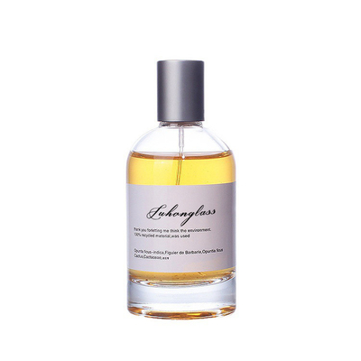 comprar Botella del perfume vacía de lujo del espray de la ronda de la botella de perfume 30ml 50ml 100ml de perfume de las mujeres de cristal de la botella con el casquillo de plata online manufacture