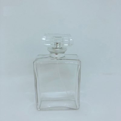 comprar 100ml la botella del cristal de botellas de perfume de no. 5, botella vacía, boca de la bayoneta, prensa cuadrada, cosméticos embotella online manufacture