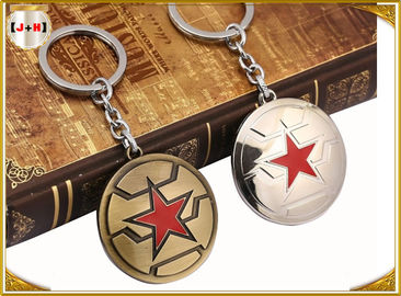 comprar Diseño señalado grabado metal por encargo cepillado latón de la estrella de los llaveros cinco del nombre online manufacture