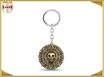 comprar Pequeños anillos personalizados del llavero del metal para la galjanoplastia de cobre amarillo formada cráneo de los regalos de las colecciones online manufacture