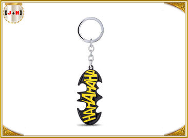 comprar Llavero negro personalizado del metal con el logotipo amarillo para el encanto Batman del regalo de los muchachos online manufacture