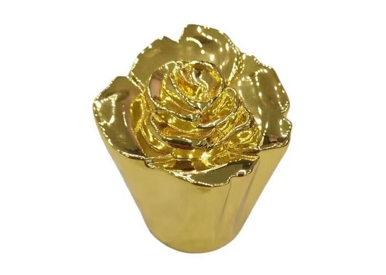 comprar Capa de botella de perfume romántico en forma de rosa Capa de perfume de aleación de zinc de flores personalizada online manufacture