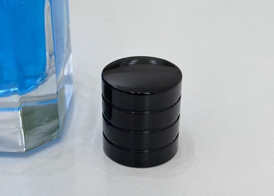 comprar Capacitos de botellas de perfume negro premium de aleación de zinc para envases sostenibles online manufacture