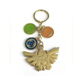 comprar Diseño modificado para requisitos particulares oro del OEM de la aleación del cinc de los llaveros de los niños colorido con el logotipo online manufacture