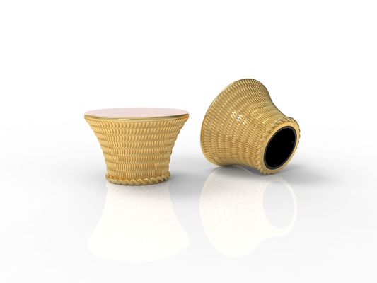 comprar Oro Brillante Caps de Perfume Zamak en forma de T Caps de botellas de perfume de zinc online manufacture
