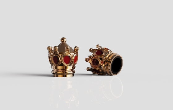 comprar Oro Brillante Caps de Perfume Zamak en forma de corona personalizados Caps de botellas de perfume de zinc online manufacture
