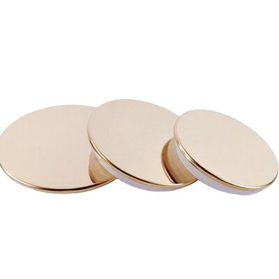 comprar Fábrica de alta gama Zamac Jar de velas con tapa de vela de metal Oro de aleación de zinc tapas de metal de botellas y cierres para velas online manufacture