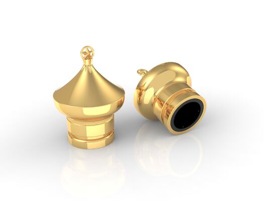 comprar Capuchón de perfume de aleación de zinc de alta gama personalizado / tapa de aleación de zinc de 15 mm Fabricación en línea