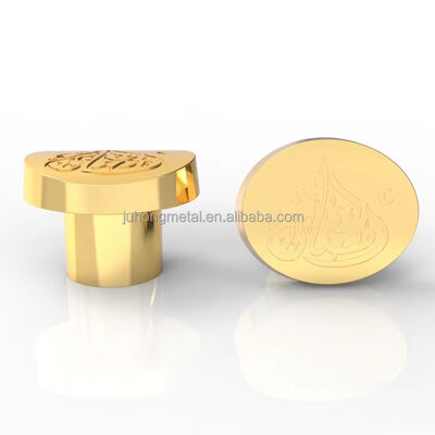 comprar Logotipo personalizable de 15 mm de aleación de zinc Perfume Crown Cap Cover Metal para aplicación líquida estilo chino FEA 15 Fabricación en línea