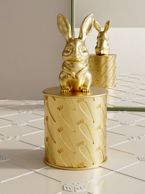 comprar Tapa de perfume de zamak de conejo personalizada de alta calidad más vendida, tapa de juego de perfume de aleación de zinc Fabricación en línea