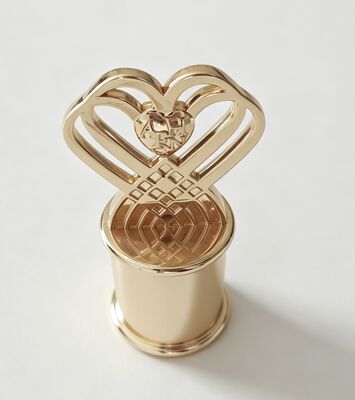 comprar Doble Corazón Corona Zamak Perfume Cap - Oro de lujo Fabricación en línea