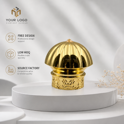 comprar Lujo en relieve Zamac Perfume Cap Oro Electroplated Corona Forma de aleación de zinc Perfume Bottle Lid Logotipo personalizado Fragancia Embalaje Cap Factory Wholesale Fabricación en línea