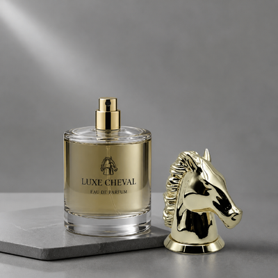 comprar Tapa de perfume de Zamac con cabeza de caballo 3D pulida con espejo de lujo, escultura animal chapada en oro, tapa de fragancia, cubierta de botella de perfume de metal de aleación de zinc, logotipo personalizado FEA15 para botella de perfume Dubai Oud Attar Fabricación en línea