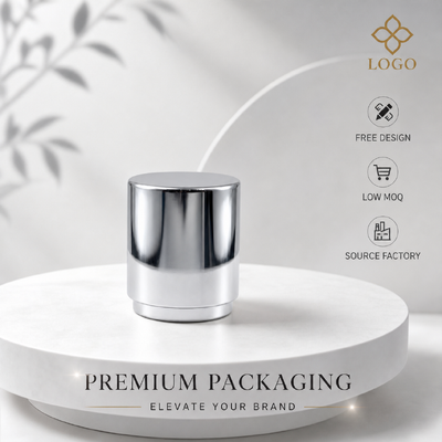 comprar Fuente de fábrica Espejo de dos capas Tapa de perfume de aleación de zinc plateado MOQ bajo Cubierta de aroma de metal redondo personalizado JH5056 para empaque de botella de vidrio de perfume de diseñador Fabricación en línea
