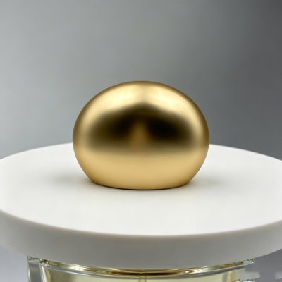 comprar Tapa de perfume ovalada lisa mínima de Zamac, dorada mate electrochapada, cubierta redonda de aleación de zinc para botellas de perfume de vidrio de lujo Fabricación en línea