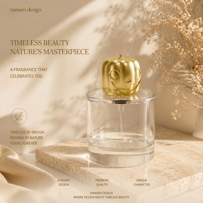 Comprar Tapa de perfume de zamac con estilo de calabaza de Halloween, cara sonriente de Jack-o'-lantern en 3D en relieve, boca FEA15, cubierta de perfume de aleación de zinc, galvanoplastia dorada, logotipo personalizado de fábrica de origen Fabricación en línea