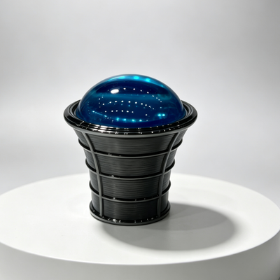 Comprar Capa de perfume Zamac de lujo con cúpula de cristal azul Fabricación en línea