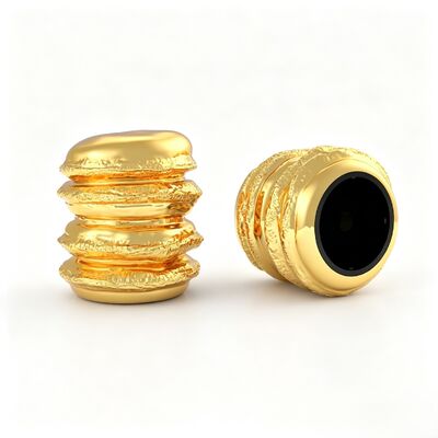Comprar FEA15 Tapa de perfume de aleación de zinc estilo macaron con capa texturizada ondulada de zamac, cubierta de botella de perfume personalizada galvanizada para botella de vidrio de perfume, tapa de perfume de zamac, tapa de perfume Fabricación en línea
