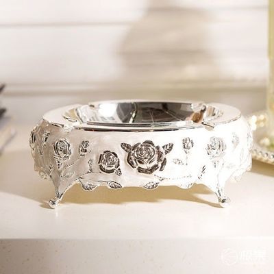 comprar cenicero redondo de la playa de 30m m Ring Embossed Logo Metal Cigar online manufacture
