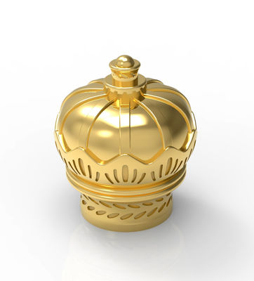 comprar La nueva corona de la cápsula de perfume del diseño del color oro forma el material de Zamak online manufacture