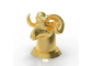 Aleación animal creativa de lujo del cinc del metal del oro de la cubierta el 15Mm de la botella de perfume del estilo de Zamac