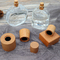 Tipo de madera sólido natural cápsula del cilindro de perfume con la botella