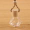 8ML Diamond Perfume Bottle, colgante de la botella de perfume del coche, vidrio transparente, botella vacía con el casquillo de madera