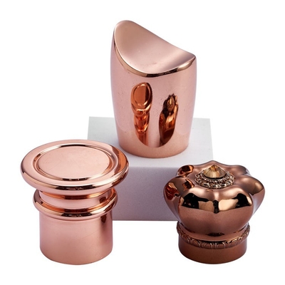 Cubierta de cristal de lujo de la botella de perfume, casquillo de encargo del perfume de Zamac