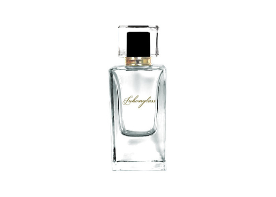 Botella de perfume cuadrada gruesa de cristal de la botella de perfume 50ml, botella de gama alta del espray de la prensa de la bayoneta, botella cosmética vacía