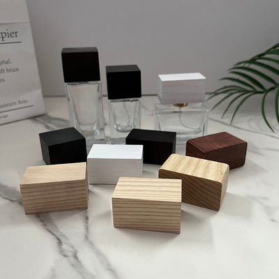 Tipo de madera sólido natural cápsula del rectángulo de perfume