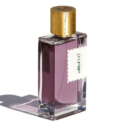 Tipo de madera sólido natural cápsula del cilindro de perfume con la impresión del oro