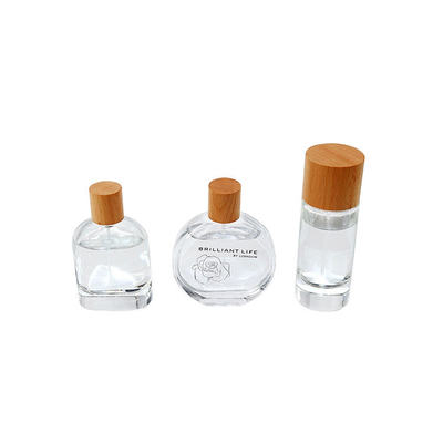 Tipo de madera sólido natural cápsula del cilindro de perfume con la botella