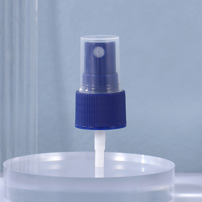 La cabeza de espray azul de perfume, cabeza en botella portátil, sub de la bomba, 18 dientes, perfuma la botella, rocía la cabeza