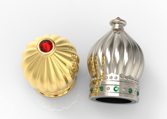 Oro / plata colorido Zamak Caps Perfume Capa de perfume de metal personalizado