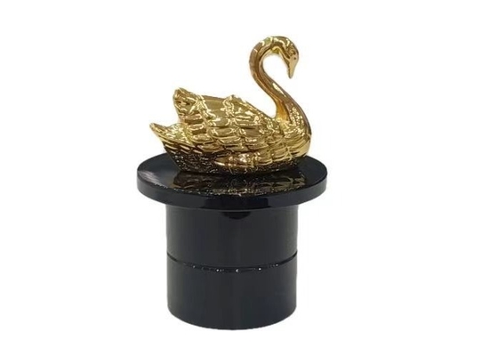 Material duradero en forma de cisne Zamak Caps de perfume para botella de perfume de vidrio